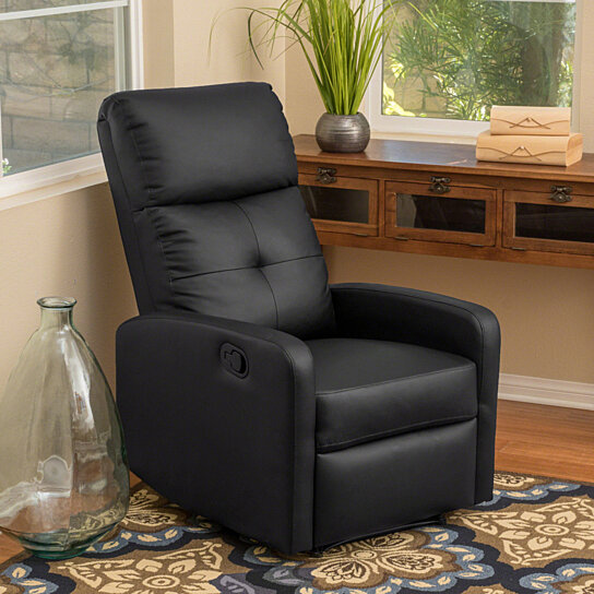 Teyana Leather Recliner Club Chair